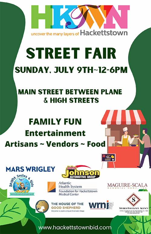 Hackettstown’s Street Fair Rescheduled for July 9 Due to Predicted